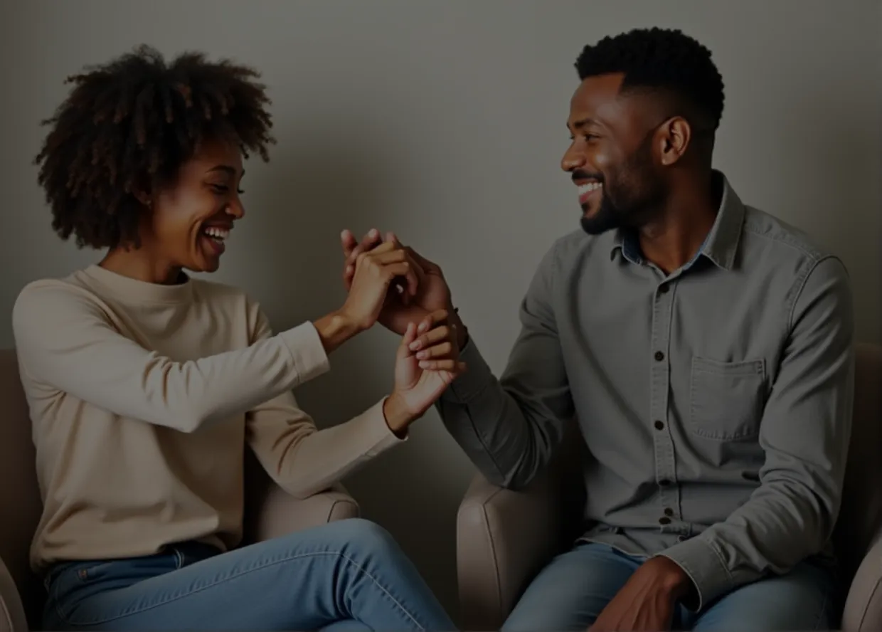 CoupleInPremarital Counseling Session