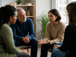 Talking about your trauma in therapy.