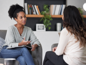 Woman getting good life coaching from a professional