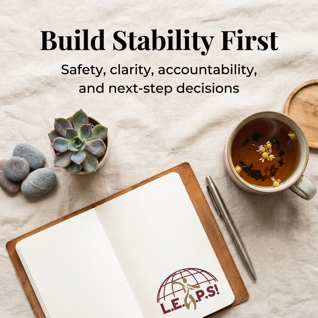 Four-step visual plan for creating stability during early infidelity counseling
