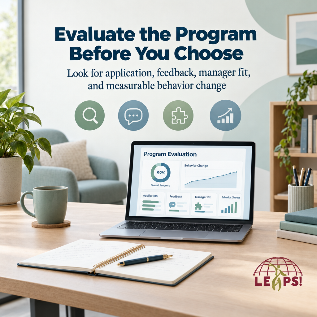 Decision framework for evaluating a leadership development program